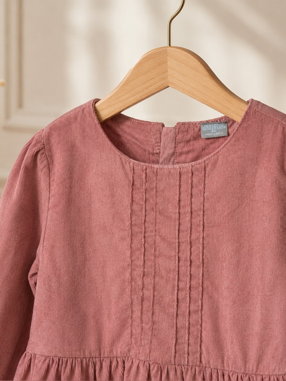 NWT Edgehill Collection Dusty Rose Corduroy Dress Girls 6X Boutique Style - Picture 2 of 6